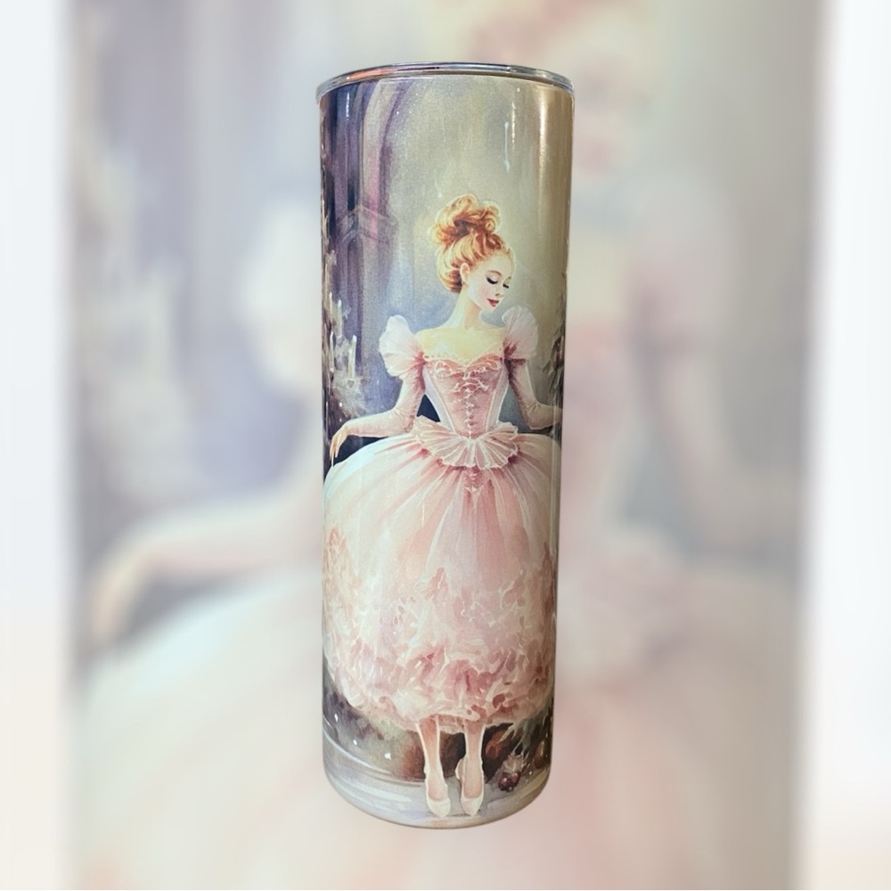 Hand Crafted Host Pick Ballerina & The Christmas Tree Tumbler